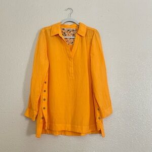 Soft Surroundings Sorano Gauzy Lightweight Tunic Marigold